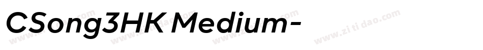 CSong3HK Medium字体转换